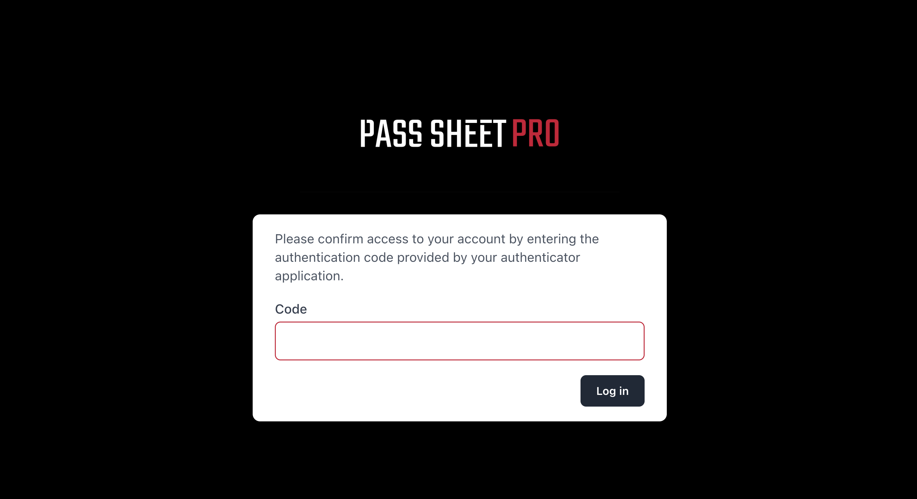 Two-factor authentication settings